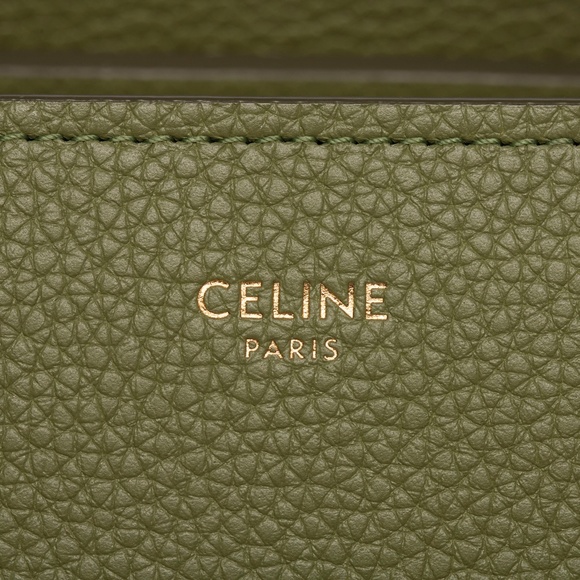 Luggage Micro Olive Green Calfskin Leather Tote - Picture 7 of 12